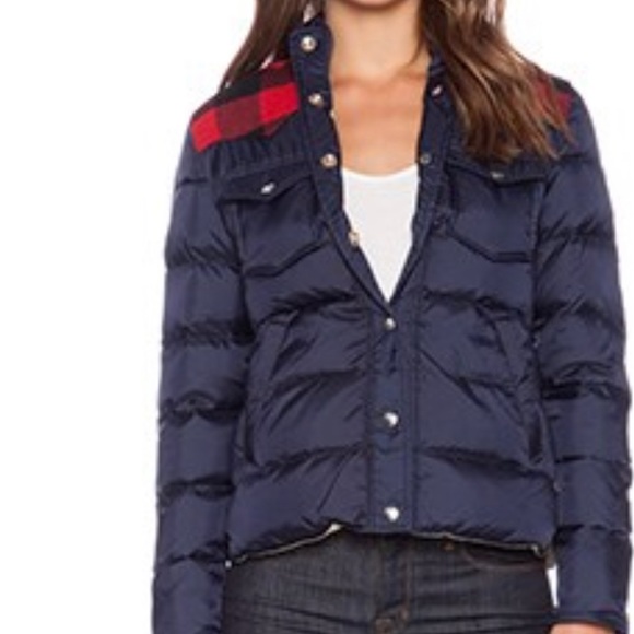 Penfield Rockwell Puffer - sold out everywhere! Dark blue and buffalo plaid - Picture 2 of 4